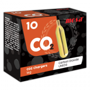 Mosa Carbon Dioxide Chargers CO2 16g Food Grade 10 Pack x 10 (100 Bulbs)