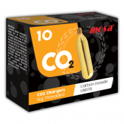 Mosa Carbon Dioxide Chargers CO2 16g Threaded Food Grade 10 Pack (10 Bulbs)