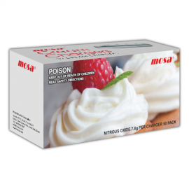 Mosa Cream Chargers N2O 50 Pack x 12 (600 Bulbs)