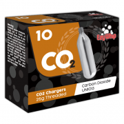 Ezyfizz Carbon Dioxide CO2 Chargers 25g Threaded 10 Pack (10 Bulbs)